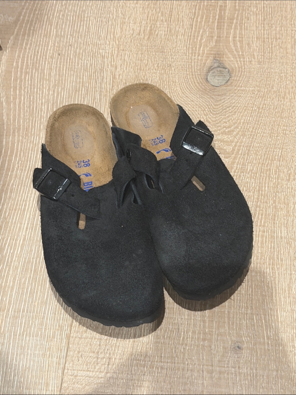 Birkenstock Black Suede Boston Clog